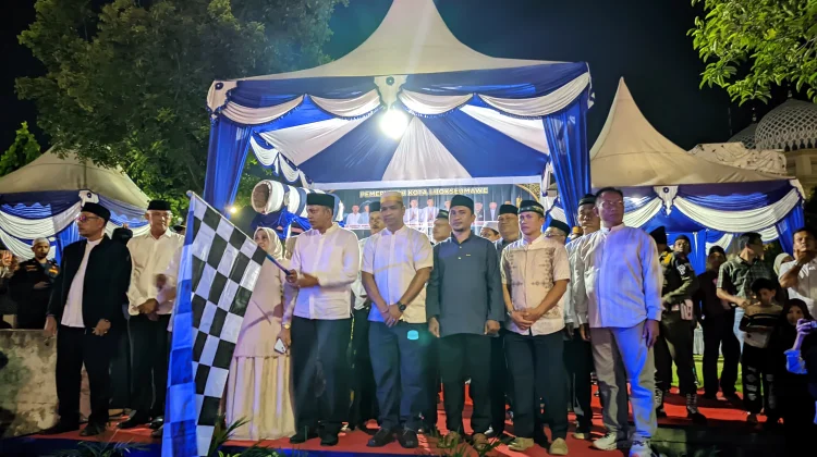 Wakapolres Lhokseumawe Bersama Forkopimda Lepas Pawai Takbir Keliling Idul Adha