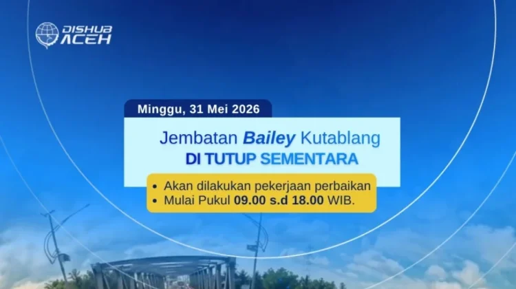 Perbaikan Lantai, Jembatan Bailey Kutablang Bireuen, Minggu Ditutup sementara