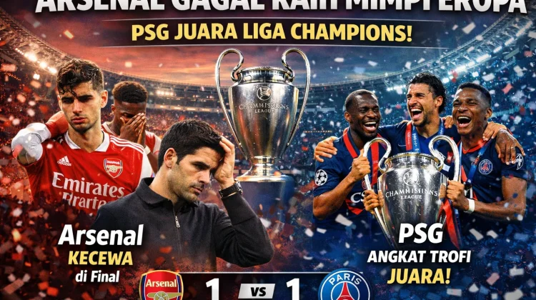 Arsenal Gagal Raih Mimpi Eropa, PSG Kembali Jadi Raja Liga Champions