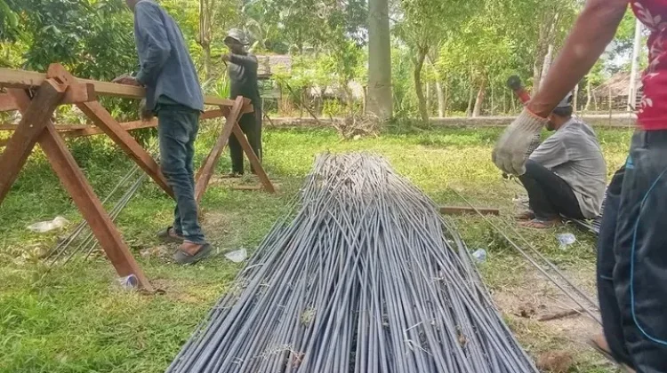 Kodim 0103/Aceh Utara Bangun Jembatan Garuda