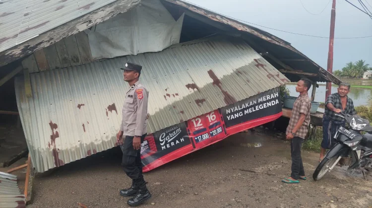 Polisi Datangi Lokasi Puting Beliung di Blang Mangat, Data Kerusakan Rumah