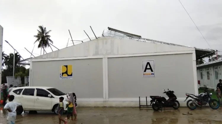 Angin Kencang Rusak 8 Huntara di Langkahan, 8 KK Terdampak