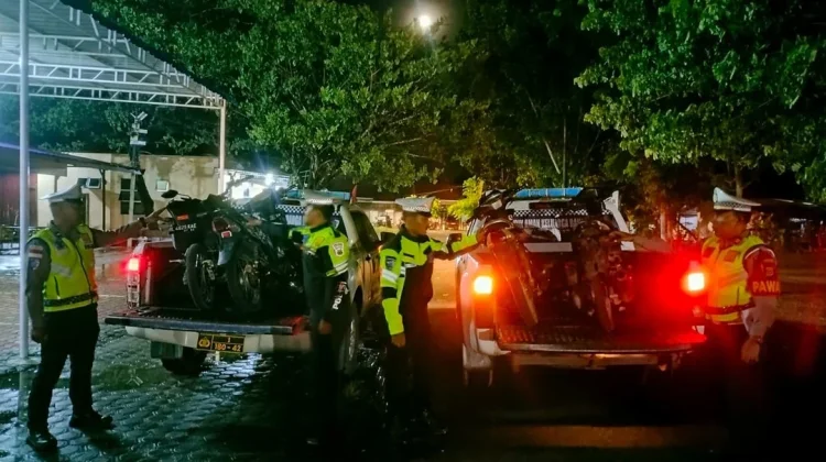 Satlantas Aceh Utara Antisipasi Balap Liar, Empat Motor Knalpot Brong Diamankan