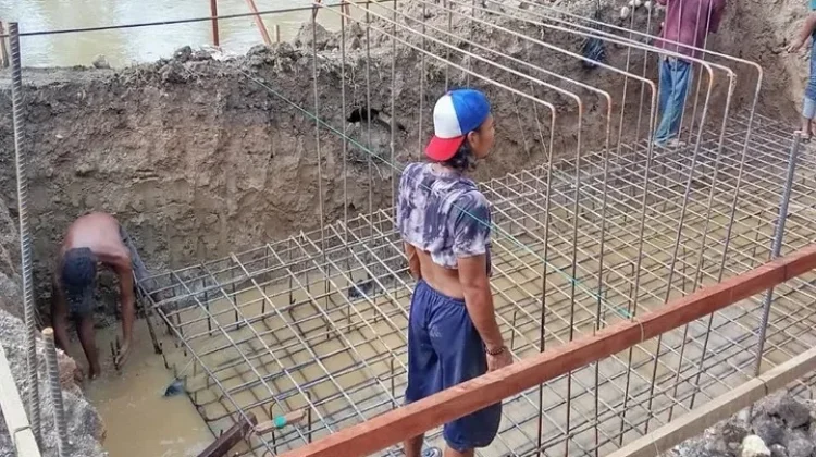 Progres Jembatan Perintis Kodim 0103/Aceh Utara Capai 12 Persen