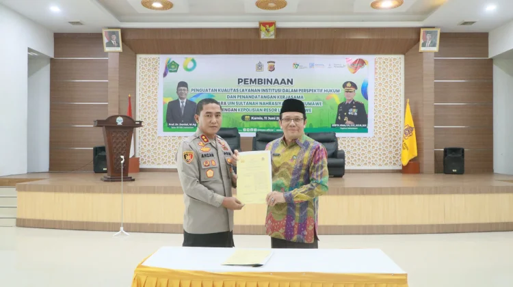 Polres Lhokseumawe - UIN Teken Mou Strategis, Perkuat Kualitas Pelayanan