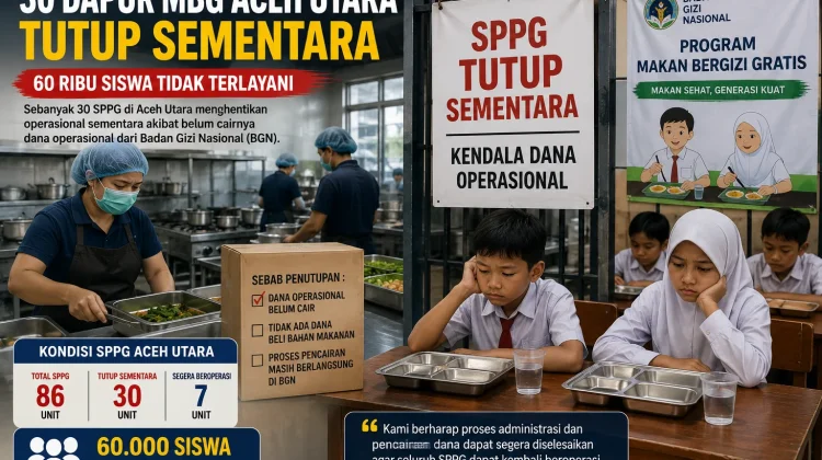 Sebanyak 60 Ribu Siswa Aceh Utara Kehilangan Layanan MBG