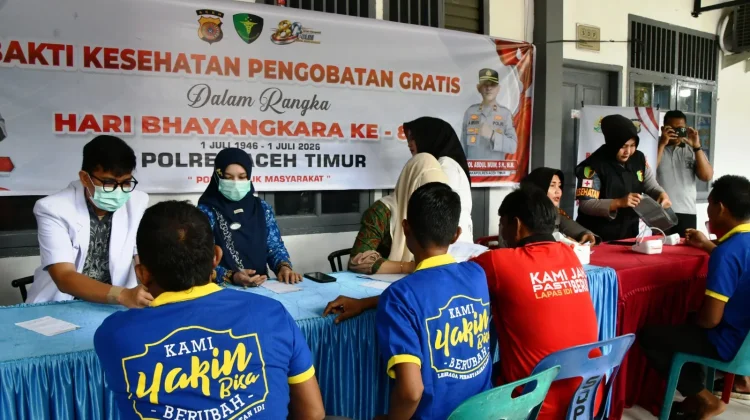 Sambut Hari Bhayangkara ke-80, Polres Aceh Timur Gelar Bakti Kesehatan di Lapas Idi