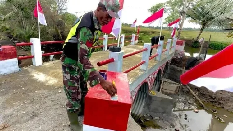 Kodim Bireuen Tuntaskan Jembatan Aramco, Ekonomi Warga Terdongkrak