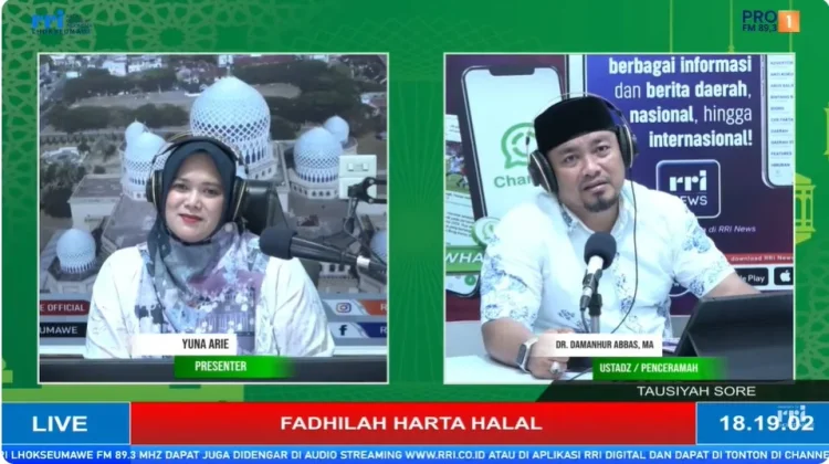 Tausiyah Sore RRI Lhokseumawe Bahas Keberkahan dan Pembagian Warisan