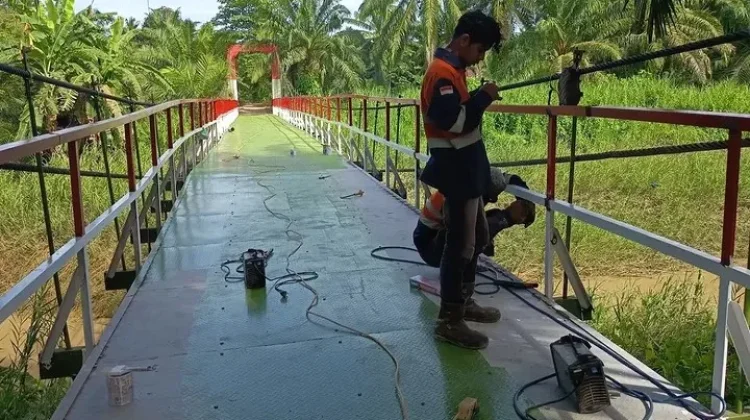Jembatan Garuda Tahap III di Cot Girek Hampir Rampung