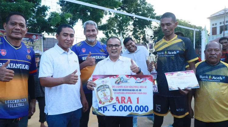 Kapolres Lhokseumawe Tutup Turnamen Voli Legend Hari Bhayangkara ke-80