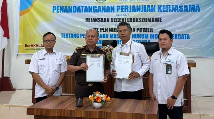 Perkuat Sinergi Hukum, PLN Nusantara Arun, Jalin kerjasama Kejari Lhokseumawe
