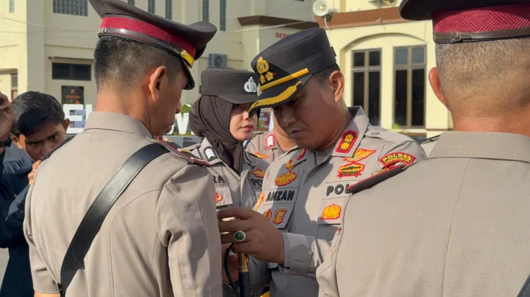 Kapolres Lhokseumawe Pimpin Sertijab Wakapolres, Kabaglog serta 5 Kapolsek