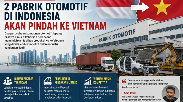 Rencana Relokasi Dua Pabrik Otomotif ke Vietnam