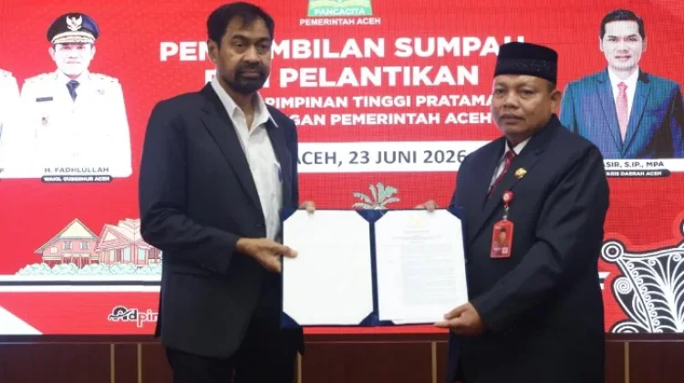 Gubernur Aceh Lantik Dr. Misran Fuadi sebagai Kepala Dinas Syariat Islam Aceh