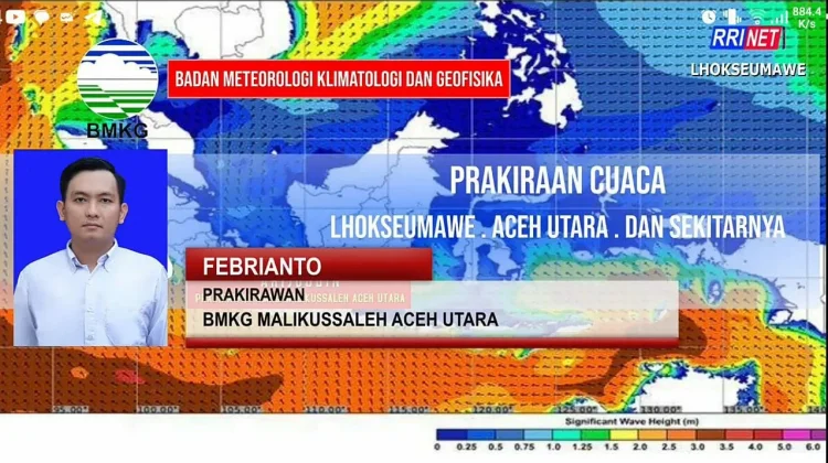 BMKG Malikussaleh: Hujan Ringan Berpotensi Terjadi pada Sore dan Malam