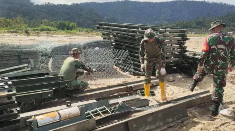 Kodam IM Bangun Jembatan Bailey Lokop-Pining, Pulihkan Akses Pedalaman