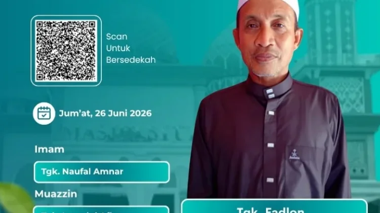 Tgk Fadlon Dijadwalkan Isi Khutbah Jumat di Masjid Syura Kandang