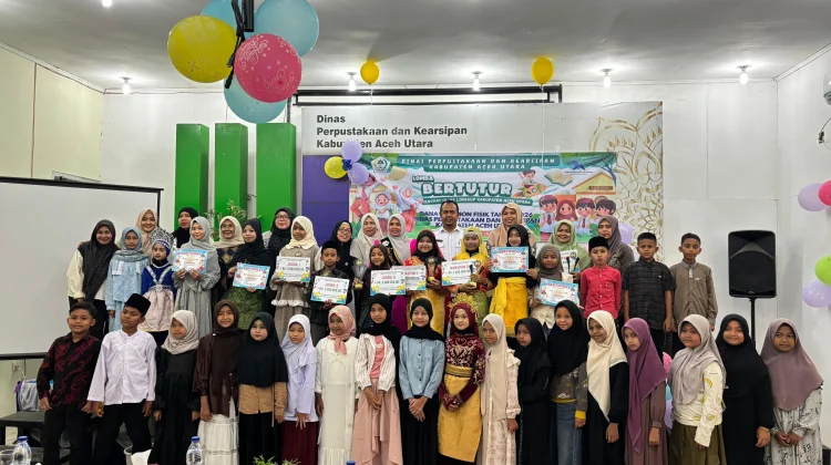 Bunda Literasi Aceh Utara Semangati Lomba Bertutur Siswa SD/MI