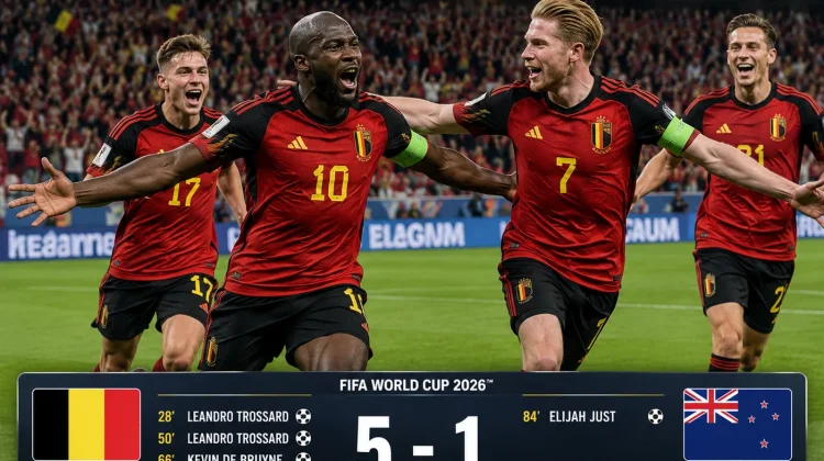 Belgia Pesta Gol ke Gawang Selandia Baru, Menang 5-1 dan Lolos sebagai Juara Grup G