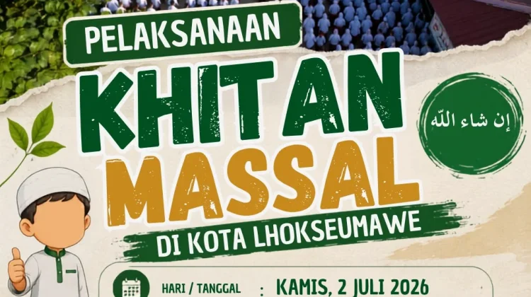 Pelaksanaan Khitan Massal Digelar di SD IT Anak Shalih Lhokseumawe