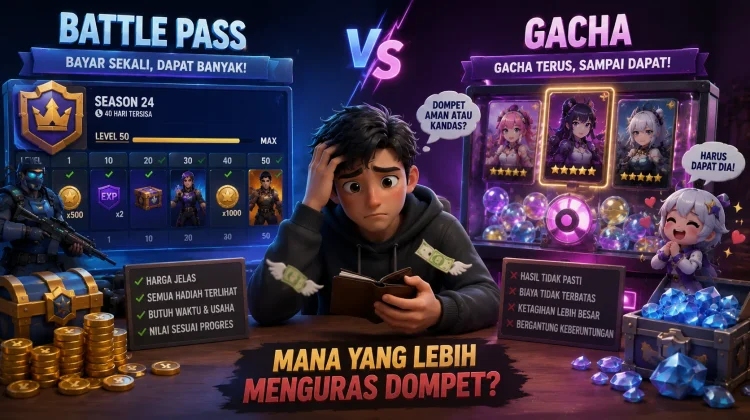 Battle Pass vs Gacha: Mana yang Lebih Menguras Dompet Pemain?