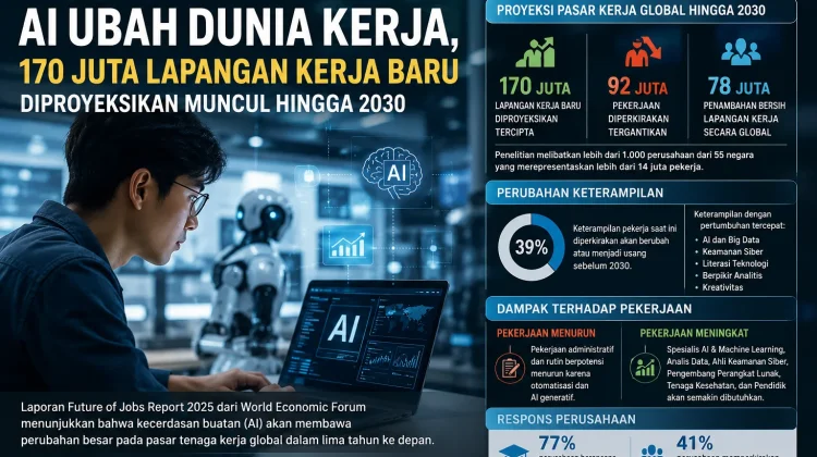 AI Ubah Dunia Kerja, 170 Juta Lapangan Kerja Baru Diproyeksikan Muncul hingga 2030