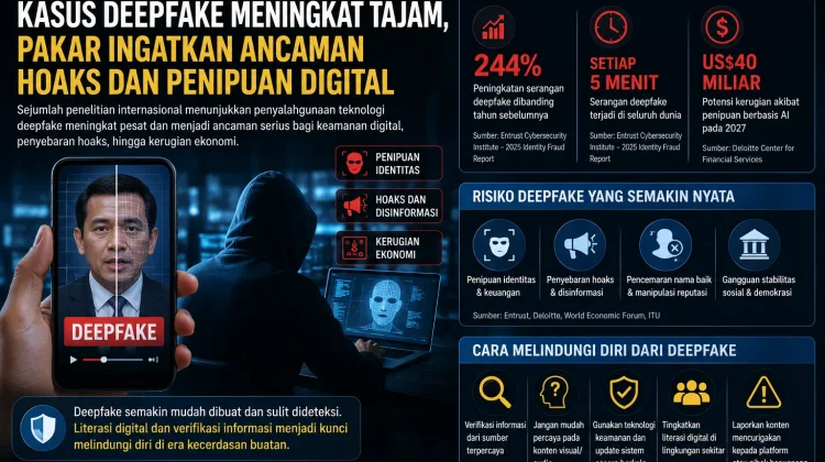 Kasus Deepfake Meningkat, Pakar Ingatkan Ancaman Hoaks dan Penipuan Digital