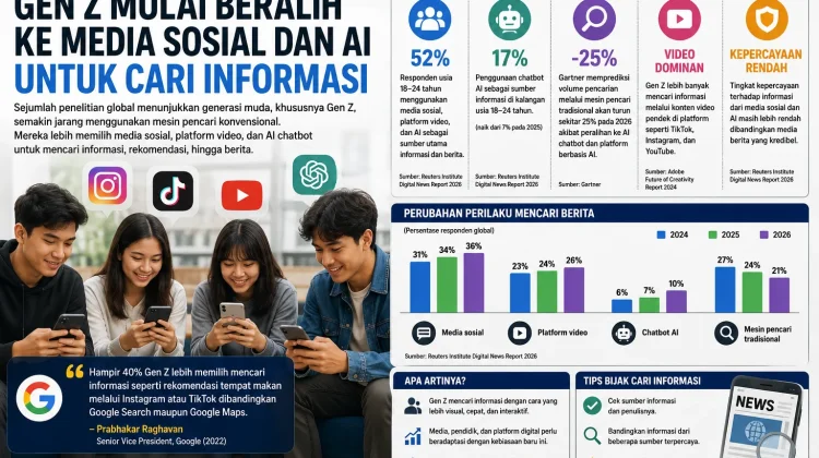 Gen Z Mulai Beralih ke Media Sosial dan AI untuk Mencari Informasi