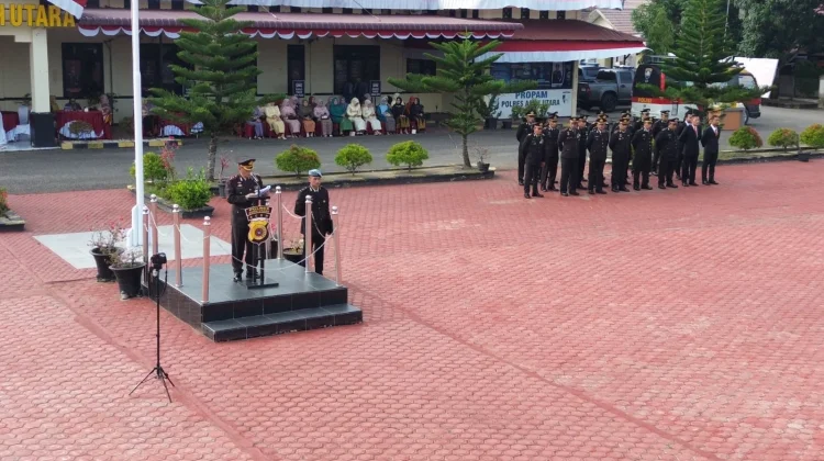 Kapolres AKBP Trie Aprianto pimpin Upacara Peringatan Hari Bhayangkara ke-80