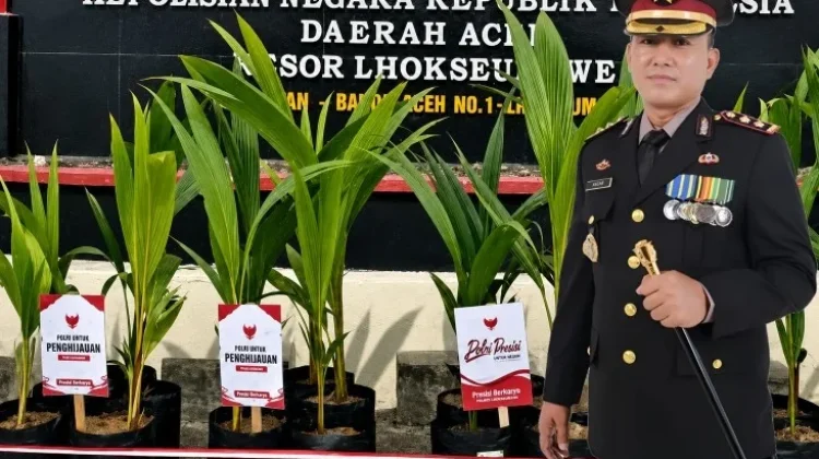 Dari Papan Bunga ke Bibit Pohon, Inovasi Kapolres Lhokseumawe