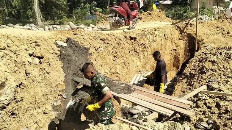 Pembangunan Jembatan Aramco Buket Jeurat Manyang Terus Dipacu
