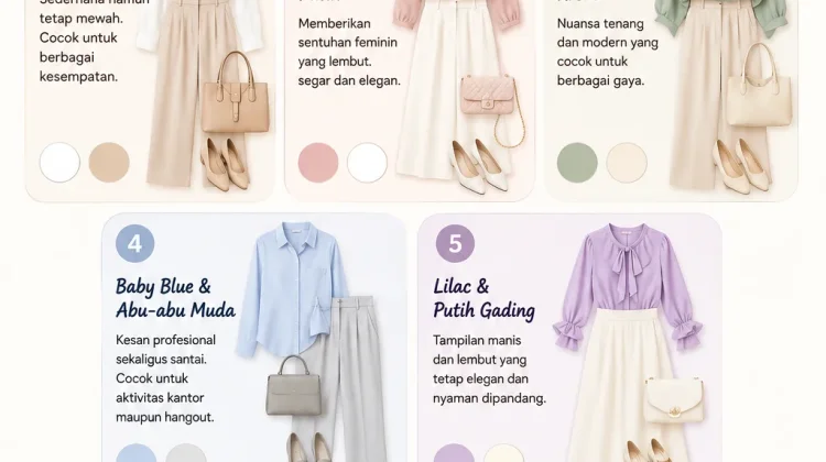 Ide Kombinasi Baju Warna Soft agar Penampilan Tidak Membosankan