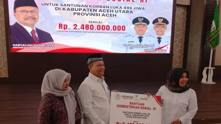 Kemensos Serahkan Bantuan Senilai Rp2,4 Miliar untuk Korban Luka Banjir Aceh Utara