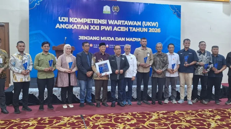 PWI Aceh Beri Penghargaan kepada Pemerintah dan Dunia Usaha Pendukung UKW 2026