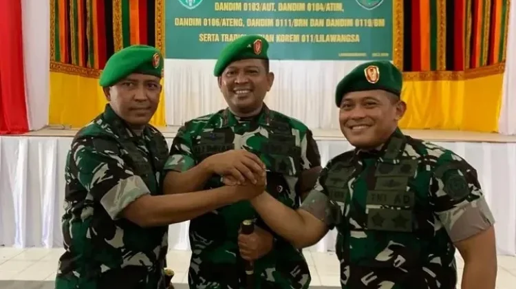Letkol Inf Faisal Sebagai Pejabat Dandim 0103/Aut yang Baru