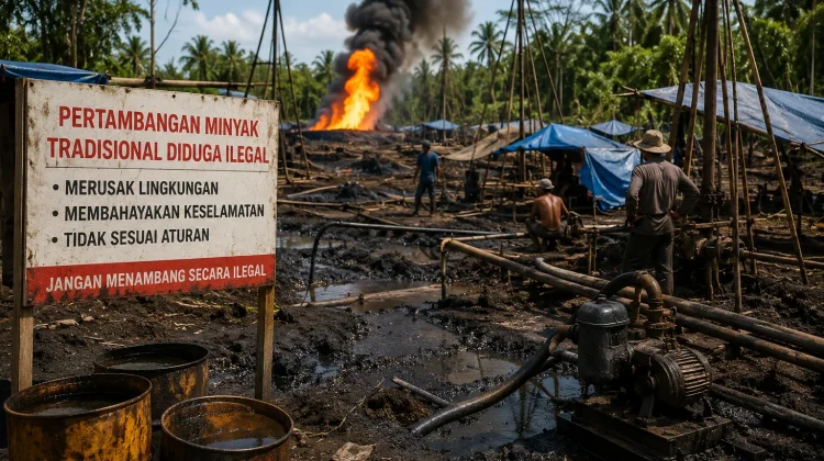 Tambang Minyak Diduga Ilegal di Aceh Timur Masih Beroperasi