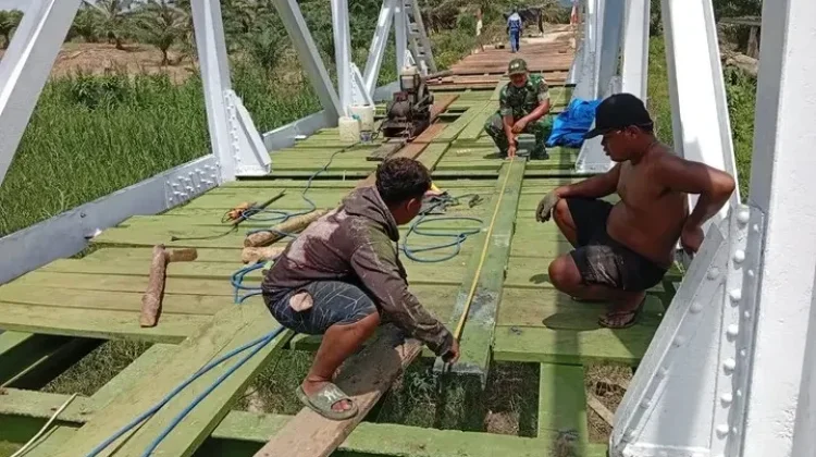 Jembatan Garuda di Cot Girek Telah Mencapai 50 Persen