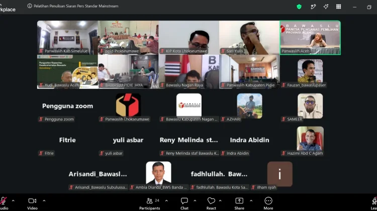 Panwaslih Lhokseumawe Latih Penulisan Siaran Pers Berstandar Media Mainstream