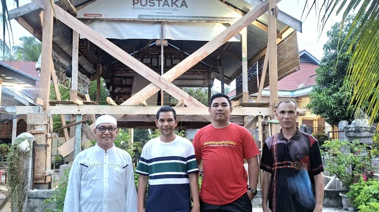 Azhari Cage Kunjungi Rangkang Pustaka di Aceh Utara