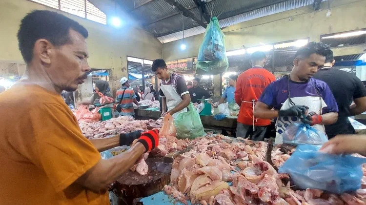 Harga Ayam Potong di Pasar Inpres Lhokseumawe Naik Rp10 Ribu