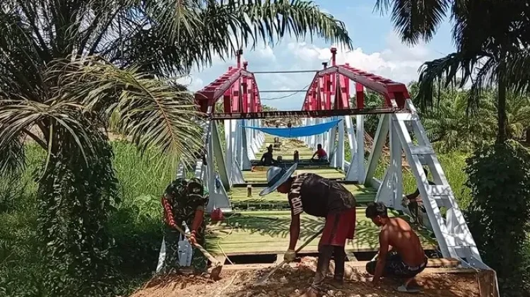 Pembangunan Jembatan Perintis Garuda Tahap III Cot Girek Terus Dipacu