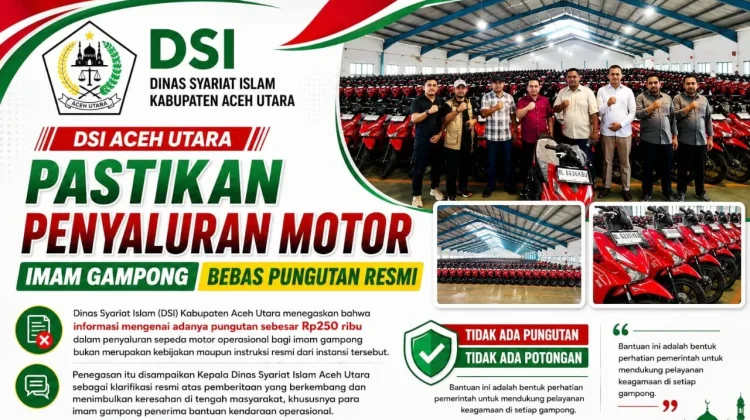 DSI Aceh Utara Tegaskan Motor Imam Bebas Pungutan