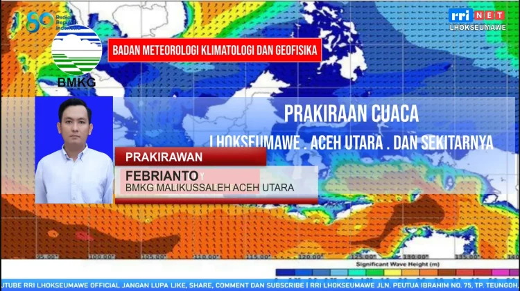 Lhokseumawe dan Sekitarnya Dominan Cerah Berawan , Bireuen Potensi Hujan Sore Hari