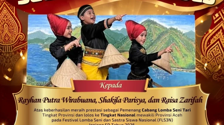 Tiga Siswa SD Negeri 2 Muara Dua Wakili Aceh ke FLS3N Nasional 2026