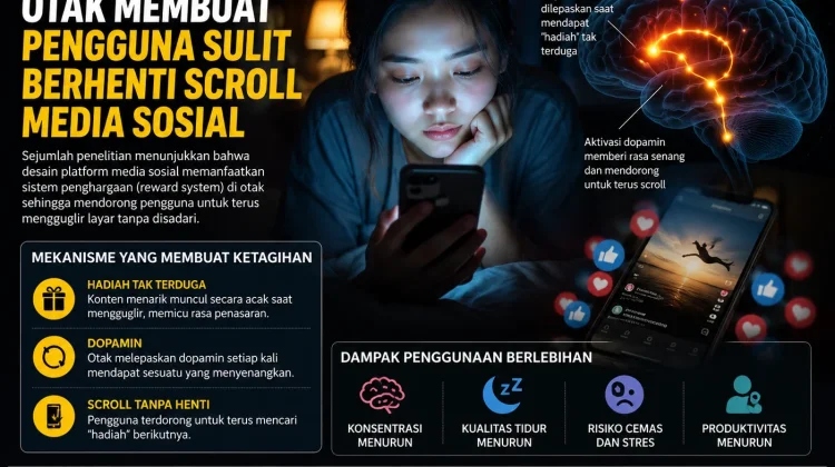 Penelitian: Ini Alasan Otak Sulit Berhenti Scroll Media Sosial