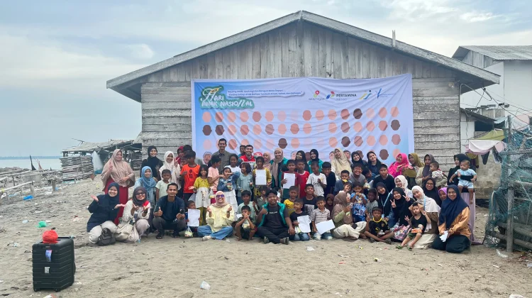 Senyum Anak Pesisir Warnai Peringatan HAN 2026 Lhokseumawe.