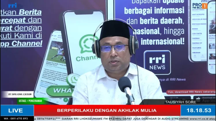 Ustadz Saiful Azhar: Berperilaku Dengan Akhlak Mulia