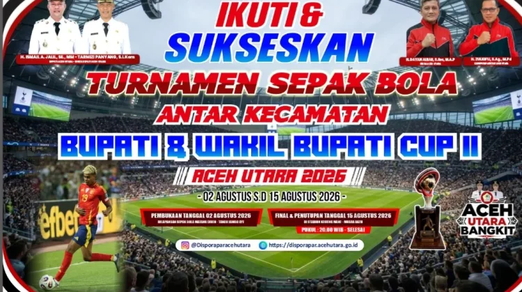 Besok, Turnamen Sepak Bola Antar Kecamatan Aceh Utara Bergulir