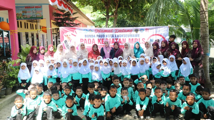 Bunda PAUD Lhokseumawe Tinjau MPLS Ramah Anak di Al Bayhaqi